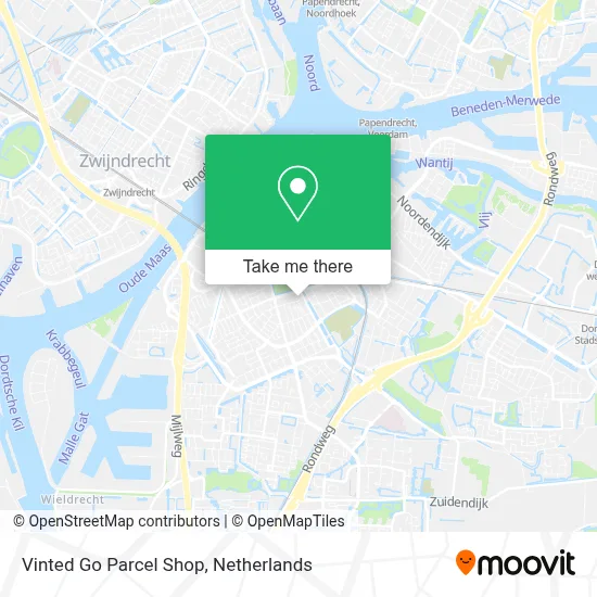 Vinted Go Parcel Shop map