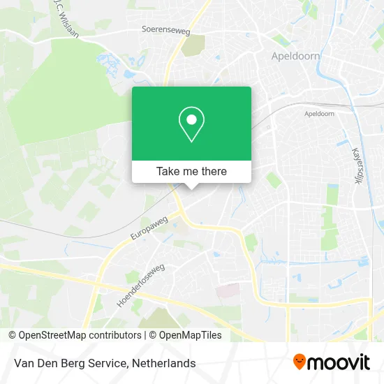 Van Den Berg Service map