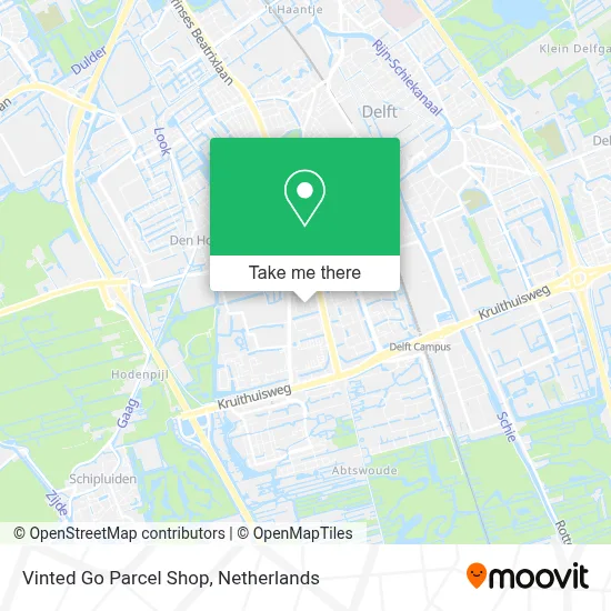 Vinted Go Parcel Shop map
