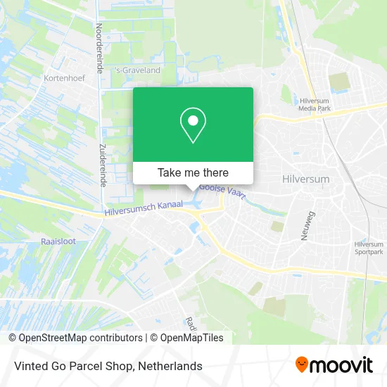 Vinted Go Parcel Shop map