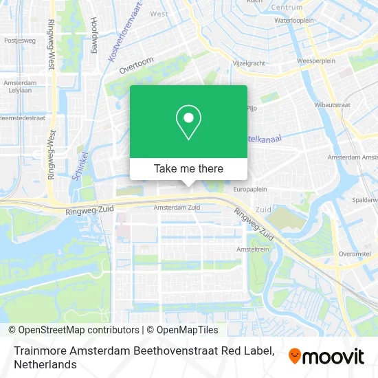Trainmore Amsterdam Beethovenstraat Red Label map