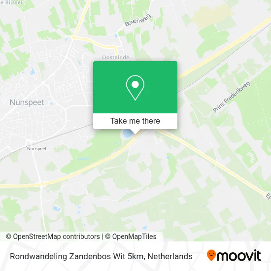 Rondwandeling Zandenbos Wit 5km map