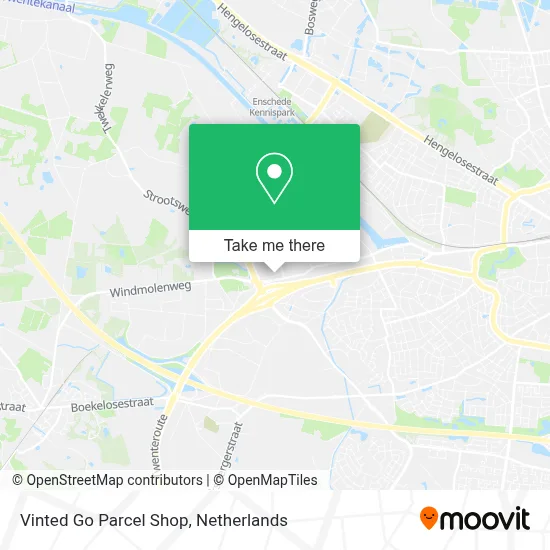 Vinted Go Parcel Shop map