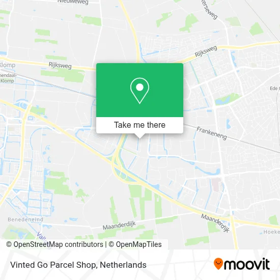 Vinted Go Parcel Shop map
