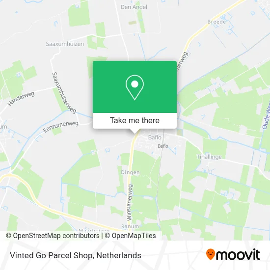 Vinted Go Parcel Shop Karte