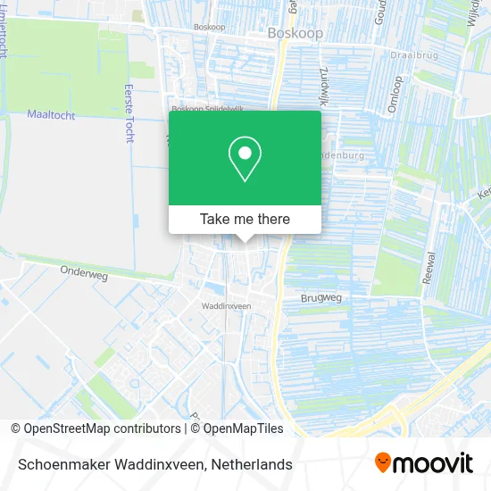 Schoenmaker Waddinxveen map
