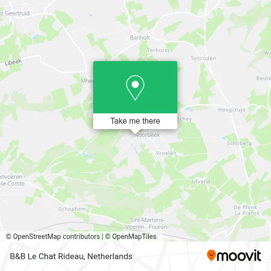 B&B Le Chat Rideau map