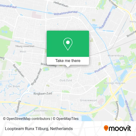 Loopteam Runx Tilburg map
