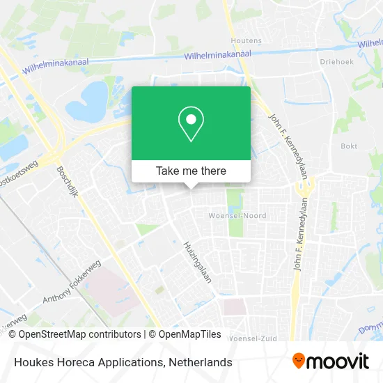 Houkes Horeca Applications map
