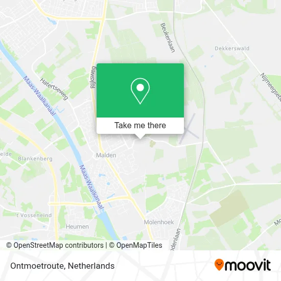 Ontmoetroute map