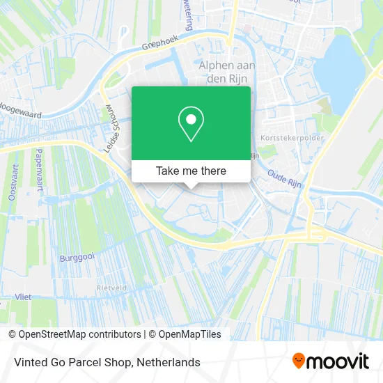 Vinted Go Parcel Shop map