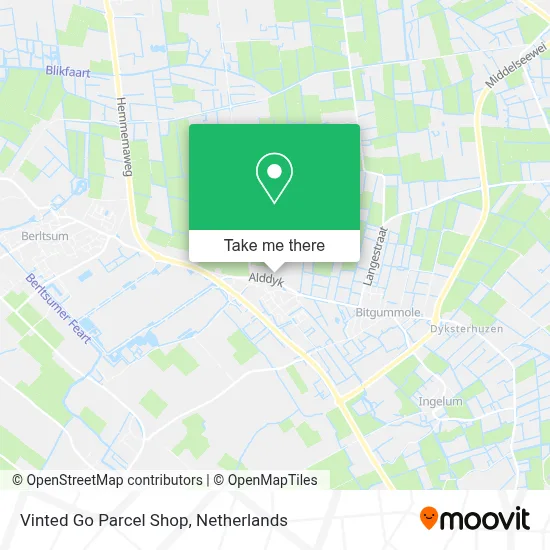 Vinted Go Parcel Shop map