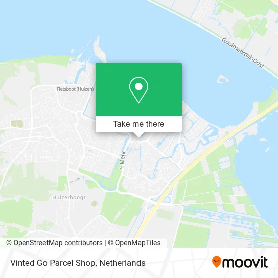 Vinted Go Parcel Shop map