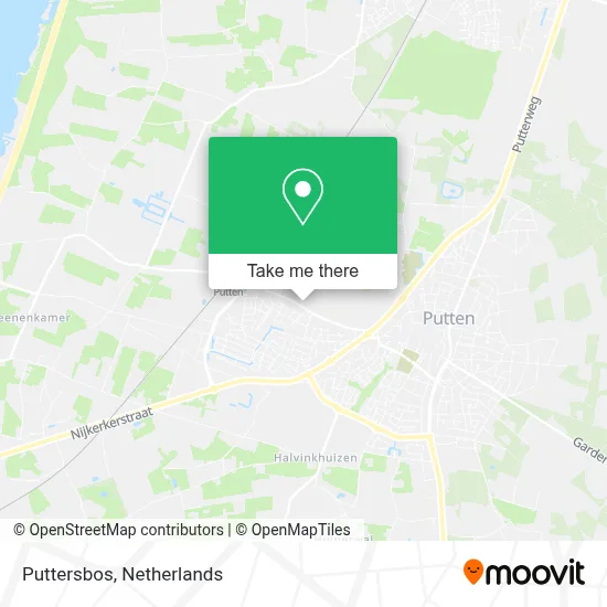 Puttersbos map