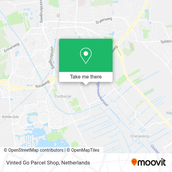 Vinted Go Parcel Shop map
