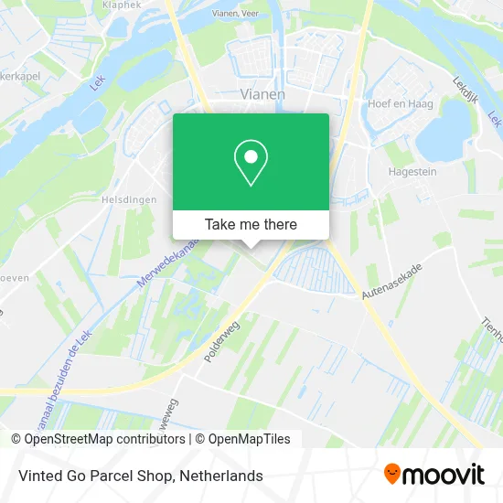 Vinted Go Parcel Shop map