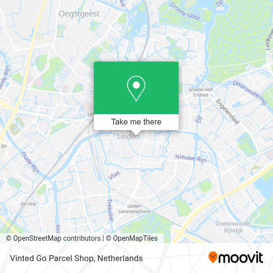 Vinted Go Parcel Shop map