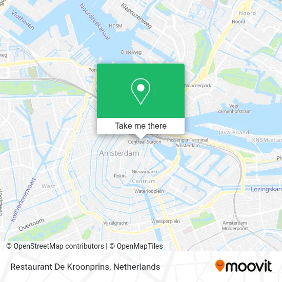 Restaurant De Kroonprins map