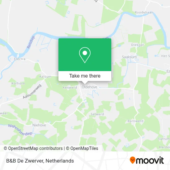 B&B De Zwerver map