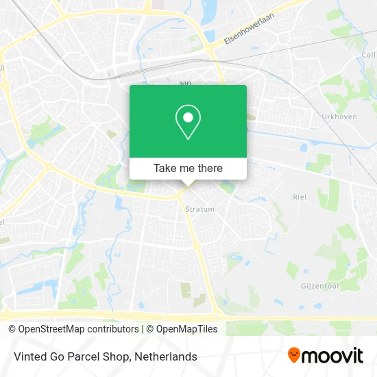 Vinted Go Parcel Shop map
