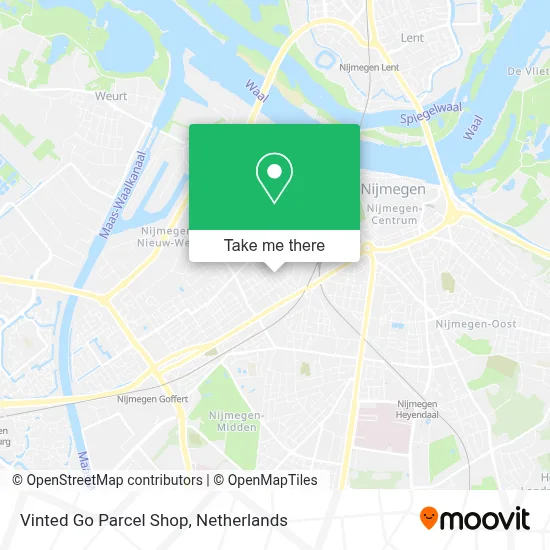 Vinted Go Parcel Shop map