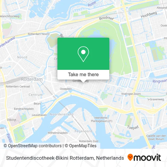 Studentendiscotheek-Bikini Rotterdam map