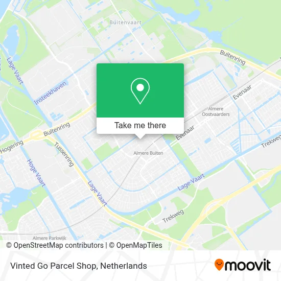 Vinted Go Parcel Shop map