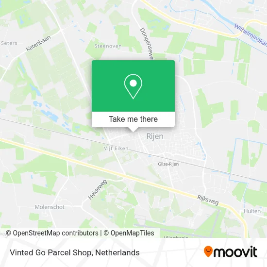 Vinted Go Parcel Shop map