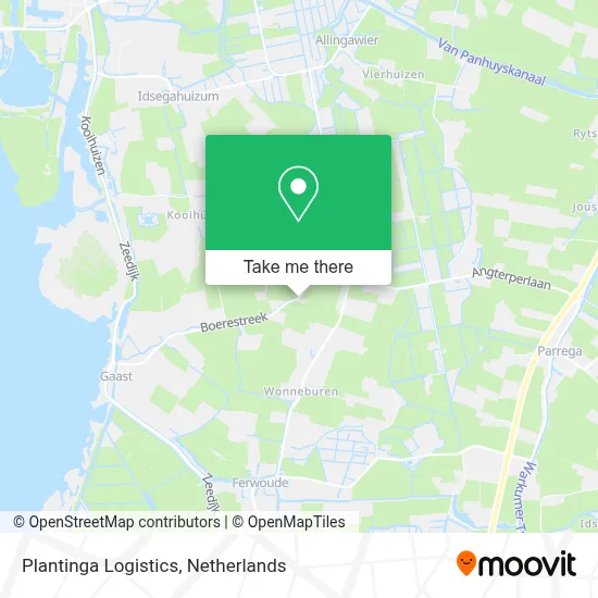 Plantinga Logistics map