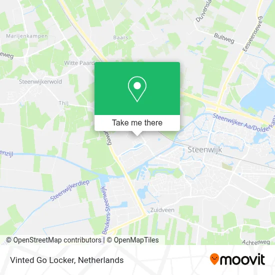 Vinted Go Locker map