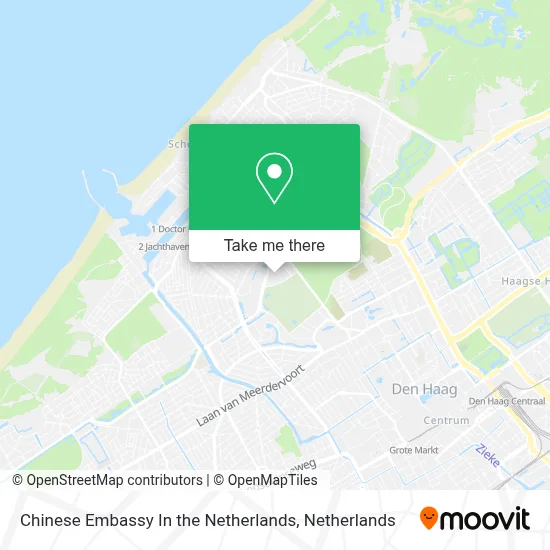 Chinese Embassy In the Netherlands map