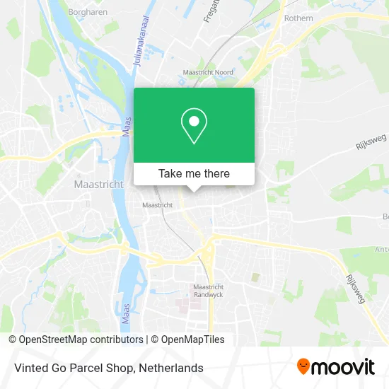 Vinted Go Parcel Shop map