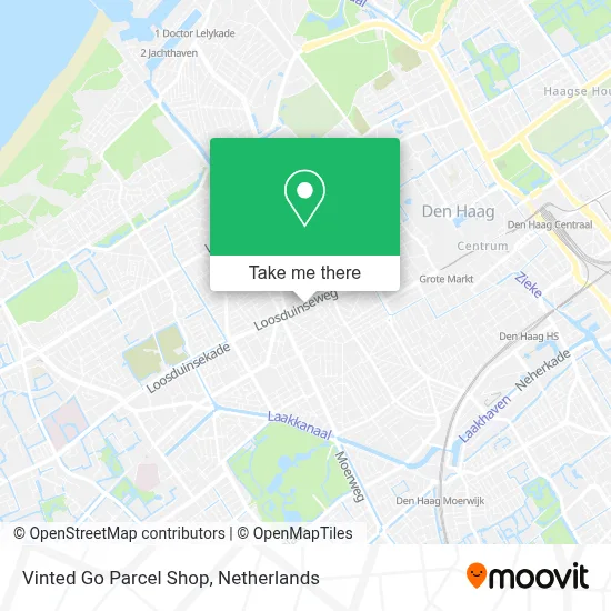Vinted Go Parcel Shop map