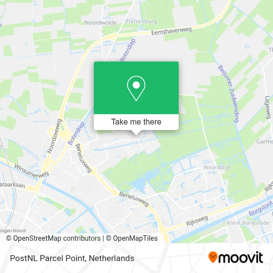 Postnl Pakketpunt map
