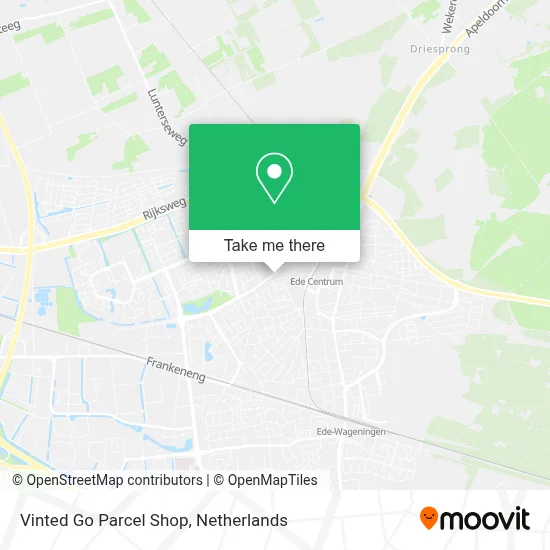 Vinted Go Parcel Shop Karte
