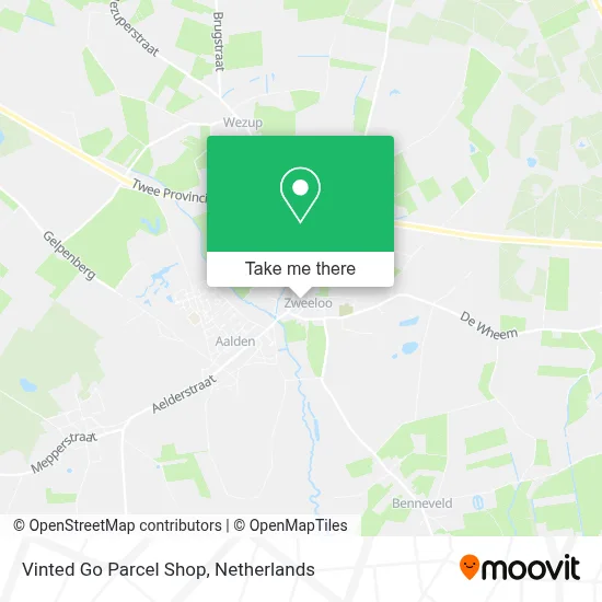 Vinted Go Parcel Shop map