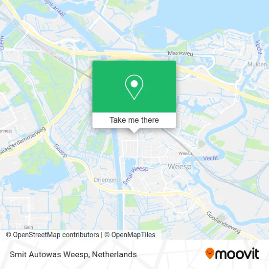Smit Autowas Weesp map