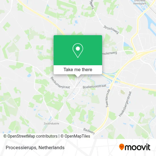 Processierups map