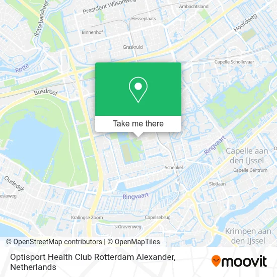 Optisport Health Club Rotterdam Alexander map