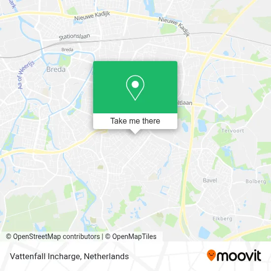 Vattenfall Incharge map