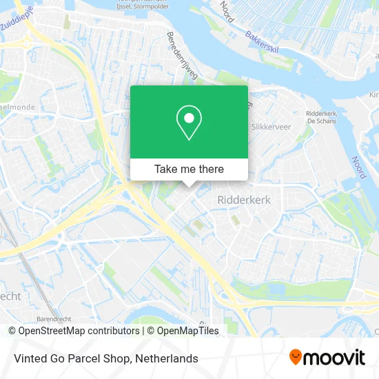 Vinted Go Parcel Shop map