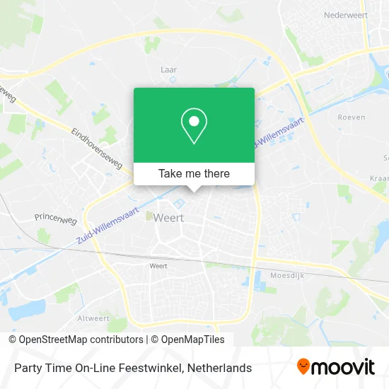 Party Time On-Line Feestwinkel map