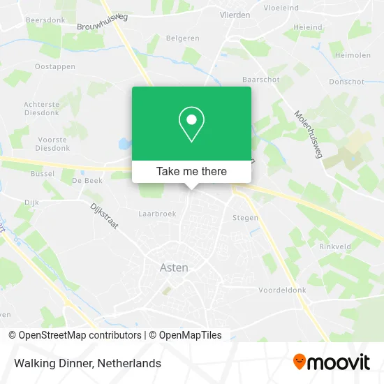 Walking Dinner map
