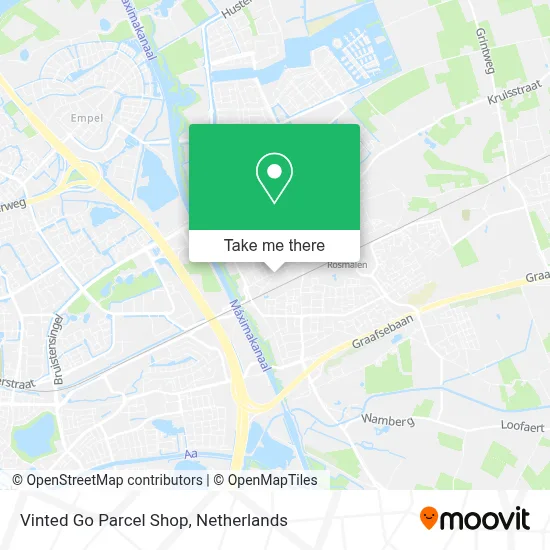 Vinted Go Parcel Shop map