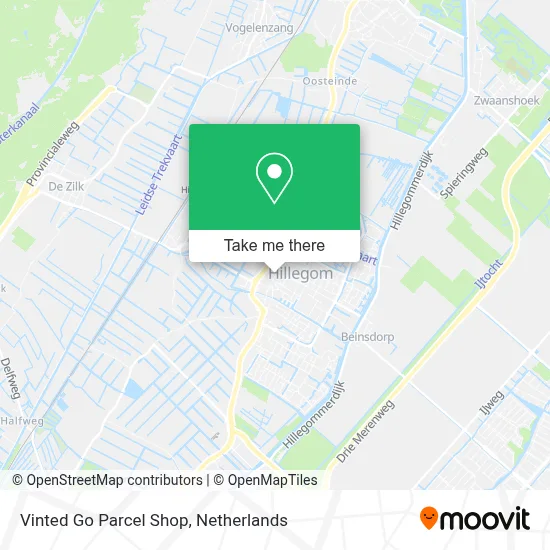 Vinted Go Parcel Shop map