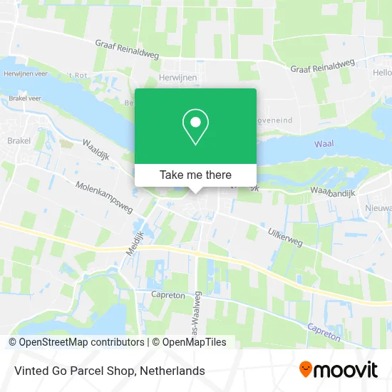 Vinted Go Parcel Shop map