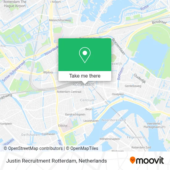 Justin Recruitment Rotterdam map
