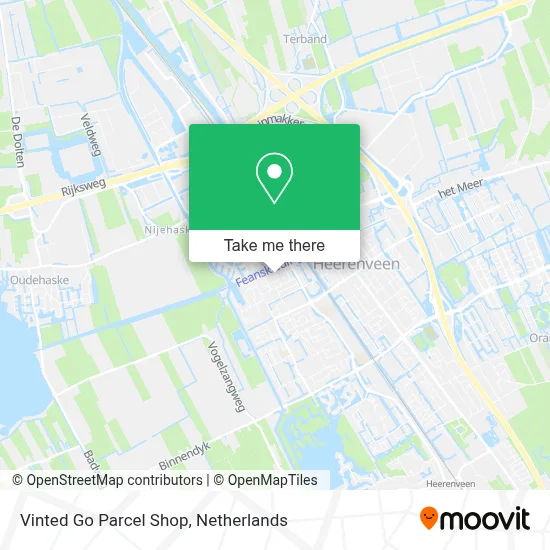 Vinted Go Parcel Shop map