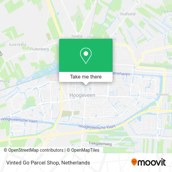 Vinted Go Parcel Shop map