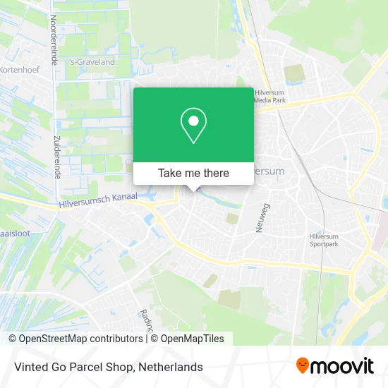 Vinted Go Parcel Shop map